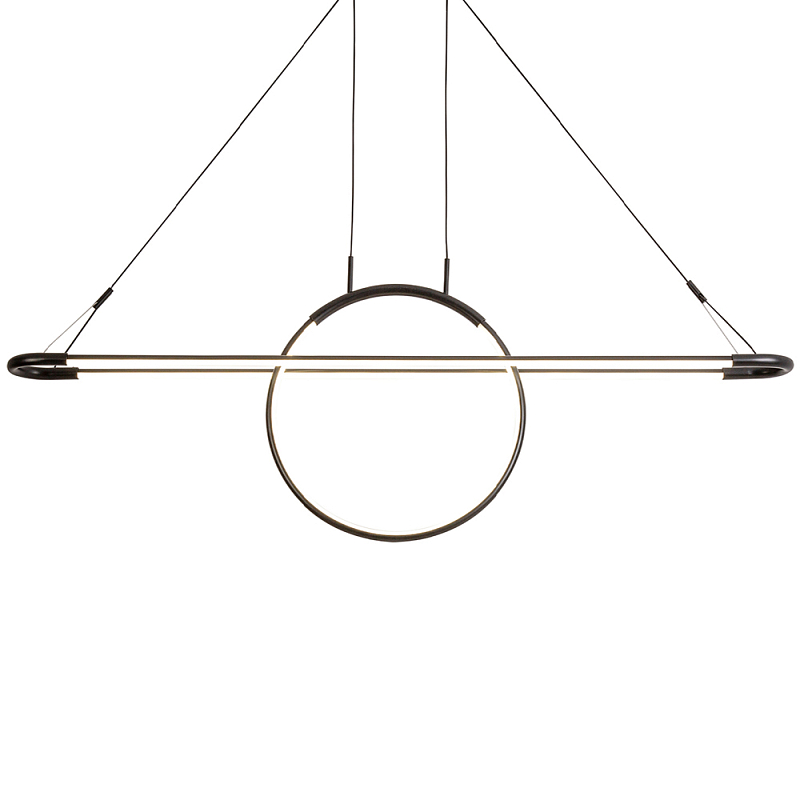 Светодиодная люстра Black LED Circle and Oval Lamp Черный Светодиодная люстра Black LED Circle and Oval Lamp Черный в Волгограде | Loft Concept