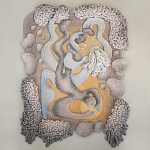 Тканый вручную монументальный настенный гобелен Soft Inception варинант исполнения - 3 | Loft Concept в Волгограде