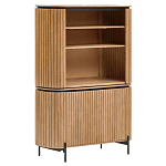 Буфет высокий из дерева манго и металла с открытыми полками и 2-мя дверцами Toinette варинант исполнения - 1 | Loft Concept в Волгограде