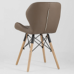 Стул с коричневым сиденьем из экокожи JEROEN варинант исполнения - 5 | Loft Concept в Волгограде