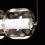 Люстра линейная с 6-ю прозрачными стеклянными плафонами округлой формы HANDLE GRAPE варинант исполнения - 10 | Loft Concept в Волгограде