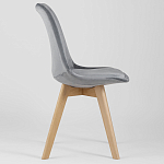 Стул с мягким велюровым сиденьем Arvika Grey варинант исполнения - 2 | Loft Concept в Волгограде