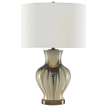 Настольная лампа фарфоровая с тканевым абажуром Caramel  варинант исполнения - 2 | Loft Concept в Волгограде