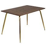 Обеденный стол на металлических ножках Casey Brass Dining Table варинант исполнения - 3 | Loft Concept в Волгограде