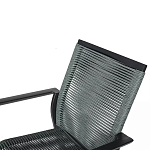 Стул темно-серый с высокой плетеной спинкой и сиденьем Braided Strength варинант исполнения - 8 | Loft Concept в Волгограде