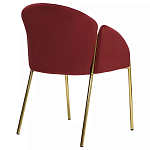Стул бордовый на золотистых ножках Burgundy Chair варинант исполнения - 3 | Loft Concept в Волгограде
