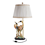 Настольная лампа с абажуром и основанием в виде двух цапель Porcelain Heron Lamp варинант исполнения - 2 | Loft Concept в Волгограде