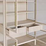 Витрина Primo со стеклянными фасадами и буфетом шпон Светлый дуб варинант исполнения - 7 | Loft Concept в Волгограде