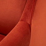 Дизайнерское кресло оранжевое в мягкой велюровой обивке Granger Armchair Orange варинант исполнения - 4 | Loft Concept в Волгограде