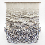 Дизайнерское современное текстильное панно Жемчуг варинант исполнения - 2 | Loft Concept в Волгограде