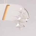 Люстра линейная с 3-мя белыми волнистыми плафонами Wave Line варинант исполнения - 10 | Loft Concept в Волгограде