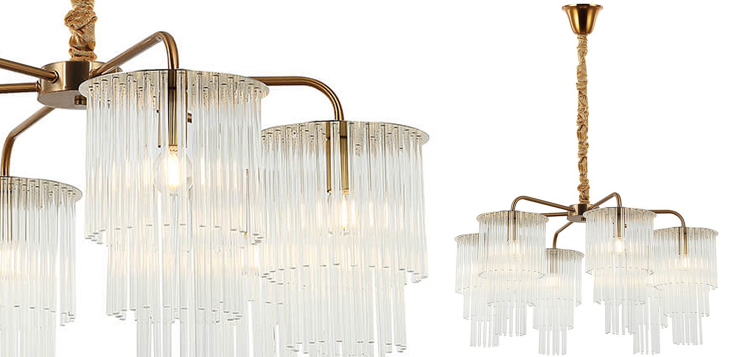 Люстра Harrison Chandelier gold 6 lamp Люстра Harrison Chandelier gold 6 lamp - Loft-Concept в Волгограде