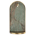 Настенный светильник зеленого цвета с бронзовой рамкой овальной формы с полкой Herbarium  варинант исполнения - 2 | Loft Concept в Волгограде