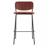 Стул барный с широкой полукруглой спинкой Chair Smooth Shapes варинант исполнения - 1 | Loft Concept в Волгограде