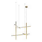 Люстра с 6-ю  пересекающимися цилиндрическими плафонами на тонких тросах Trumpet tube варинант исполнения - 6 | Loft Concept в Волгограде