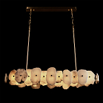 Подвесной светильник с фигурными элементами из белого алебастра Cryptocrystalline Stone варинант исполнения - 4 | Loft Concept в Волгограде