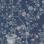 Обои ручная роспись Houghton Dark Blue варинант исполнения - 4 | Loft Concept в Волгограде