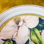 Стул светло-серый из натурального бука с изображением птиц и цветов Blooming Birds варинант исполнения - 5 | Loft Concept в Волгограде