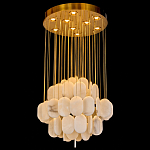 Люстра с овальными подвесками из натурального камня Spatial Composition варинант исполнения - 1 | Loft Concept в Волгограде