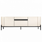 ТВ-тумба белая с чёрной столешницей с 2-мя дверками и ящиком San Marco варинант исполнения - 3 | Loft Concept в Волгограде