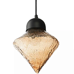 Подвесной светильник с янтарным рельефным плафоном Lamp with Frozen Glass Effect варинант исполнения - 2 | Loft Concept в Волгограде