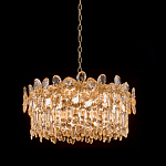 Люстра круглая с декоративными элементами в виде крупных хрустальных цветов Palace Gardens варинант исполнения - 3 | Loft Concept в Волгограде