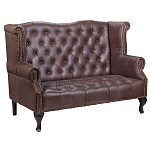 Диван из натуральной кожи на 4-х деревянных ножках из массива бука Thomas Seating brown варинант исполнения - 1 | Loft Concept в Волгограде