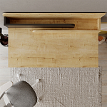 Стол письменный с выдвижным ящиком цвета древесины LEILA WORKING TABLE OAK ANTHRACITE варинант исполнения - 7 | Loft Concept в Волгограде