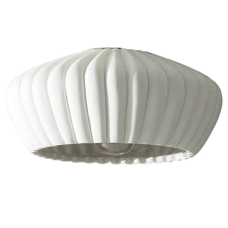 Потолочный светильник керамический Ceramic Embossed Lamp Белый Потолочный светильник керамический Ceramic Embossed Lamp Белый в Волгограде | Loft Concept