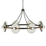 Люстра круглая с литыми стеклянными дисками Olympe Glass Chandelier варинант исполнения - 1 | Loft Concept в Волгограде