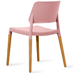 Пластиковый стул на ножках из массива бука Ferret Pink варинант исполнения - 6 | Loft Concept в Волгограде