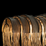 Люстра подвесная с металлическими цепочками и изогнутыми металлическими дугами 72 см Atlantis Chain варинант исполнения - 10 | Loft Concept в Волгограде