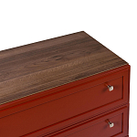 Комод красный из массива бука с 3-мя ящиками Wenge Light варинант исполнения - 4 | Loft Concept в Волгограде
