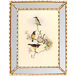 Постер с изображением птиц и цветов в зеркальной раме Blooming Birds Poster варинант исполнения - 8 | Loft Concept в Волгограде