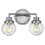 Бра для ванных комнат с прозрачным шарообразным плафоном из стекла с пузырьками на круглом основании Hinkley варинант исполнения - 16 | Loft Concept в Волгограде