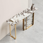 Консоль с прямоугольной мраморной столешницей Vivian Console варинант исполнения - 2 | Loft Concept в Волгограде