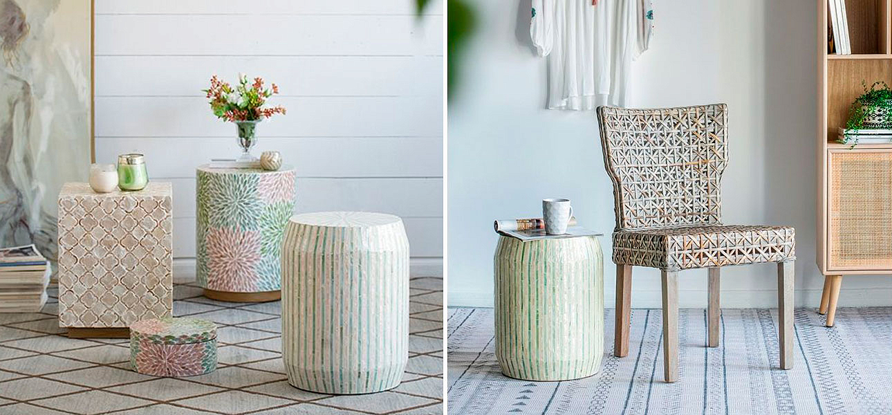 Столик из перламутра мозаика Lillian - Loft-Concept в Волгограде