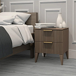 Тумба прикроватная коричневая с двумя ящиками Harper Line варинант исполнения - 3 | Loft Concept в Волгограде