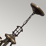 Люстра бронзового цвета с бежевыми абажурами из органзы в классическом стиле Hinkley варинант исполнения - 10 | Loft Concept в Волгограде