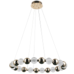 Светодиодная кольцевая люстра Crystal Globule Chrome Chandelier Gold варинант исполнения - 4 | Loft Concept в Волгограде