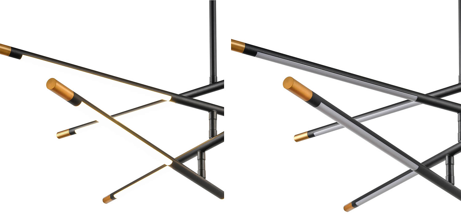 Люстра Drawing Line Gold Black Люстра Drawing Line Gold Black - Loft-Concept в Волгограде