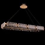 Люстра прямоугольная с текстурным природным рисунком IceFlame варинант исполнения - 2 | Loft Concept в Волгограде