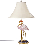 Настольная лампа с абажуром Розовый Фламинго Porcelain Flamingo Lamp варинант исполнения - 6 | Loft Concept в Волгограде