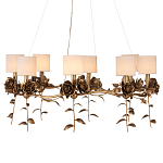 Люстра с каркасом в виде цветков розы и тканевыми абажурами Flowers and Fox Roses варинант исполнения - 1 | Loft Concept в Волгограде