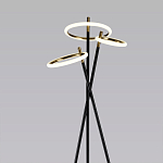 Торшер с 3-мя круглыми светодиодными лампами на черной триноге Underlining варинант исполнения - 2 | Loft Concept в Волгограде