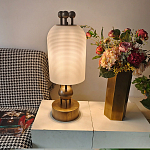 Настольная лампа в виде фонаря с белым фактурным абажуром Echoes of Light варинант исполнения - 5 | Loft Concept в Волгограде