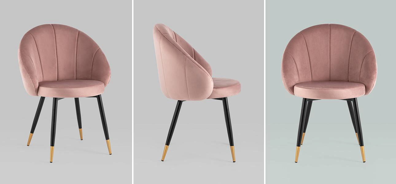 Стул Alberto Chair Розовый Велюр Стул Alberto Chair Розовый Велюр - Loft-Concept в Волгограде