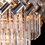 Люстра многоярусная с переплетенными металлическими элементами черного и золотого цвета и прозрачными хрустальными подвесками Empire Chandelier Crystal варинант исполнения - 5 | Loft Concept в Волгограде