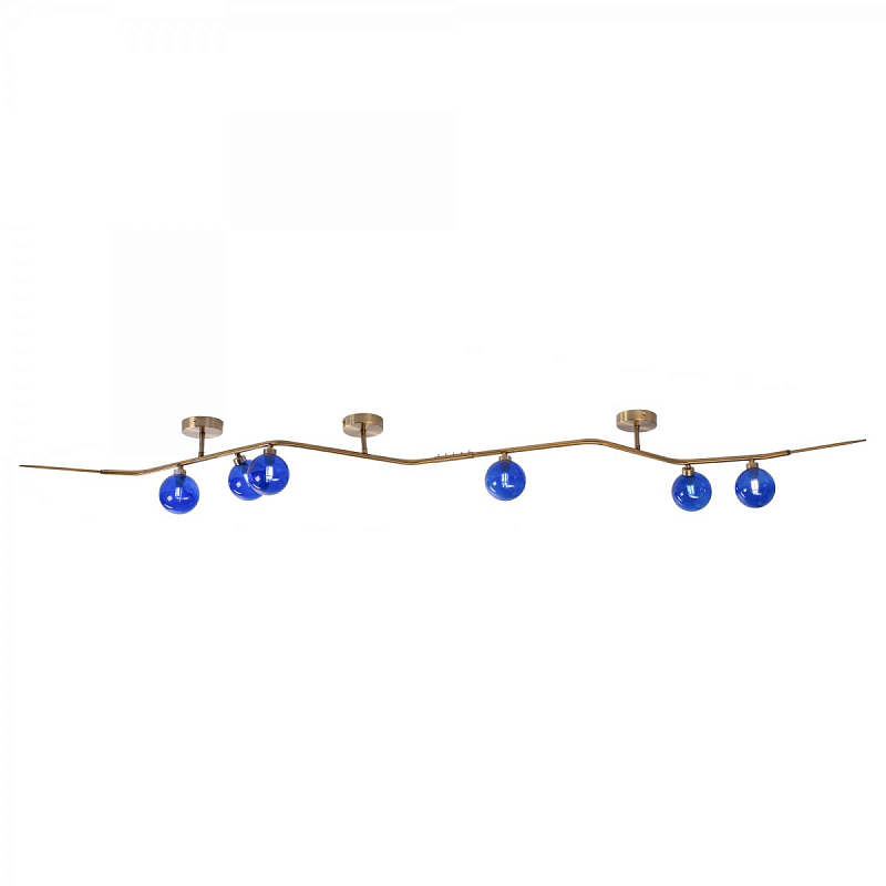 Бра Cherry FLUSH MOUNT Wall Lamp blue Глянцевое золото Синий Бра Cherry FLUSH MOUNT Wall Lamp blue Глянцевое золото Синий в Волгограде | Loft Concept