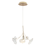 Подвесной светильник с белыми и прозрачными цветочными лепестками Wintery flovers варинант исполнения - 2 | Loft Concept в Волгограде